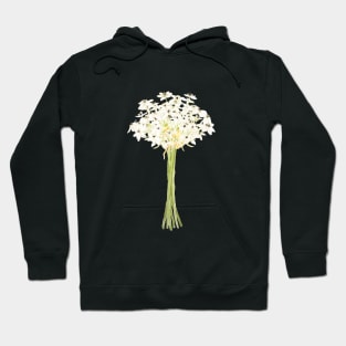 star of Bethlehem flower watercolor Hoodie